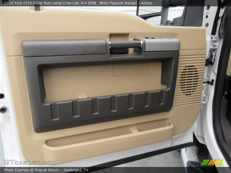 White Platinum Metallic / Adobe 2016 Ford F350 Super Duty Lariat Crew Cab 4x4 DRW