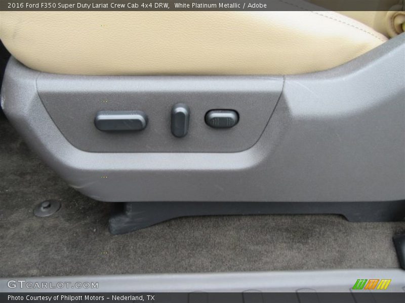 White Platinum Metallic / Adobe 2016 Ford F350 Super Duty Lariat Crew Cab 4x4 DRW