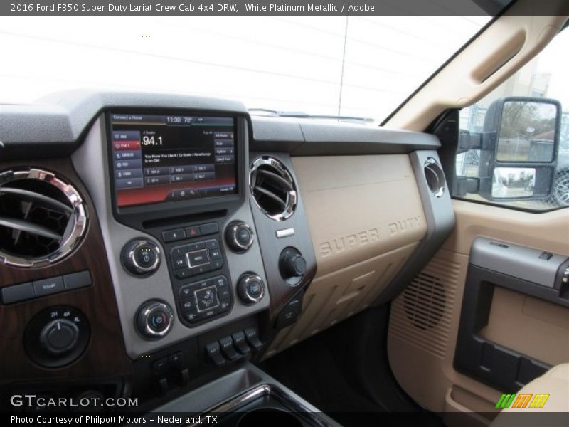 White Platinum Metallic / Adobe 2016 Ford F350 Super Duty Lariat Crew Cab 4x4 DRW