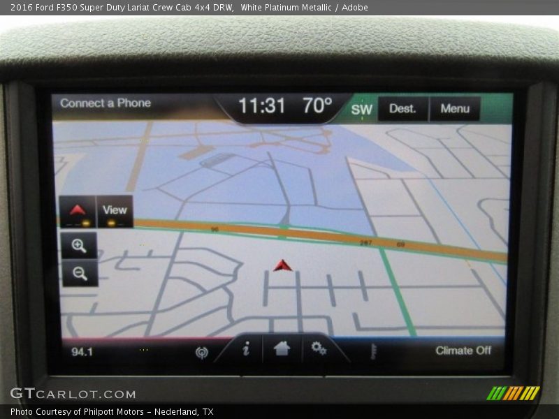 White Platinum Metallic / Adobe 2016 Ford F350 Super Duty Lariat Crew Cab 4x4 DRW