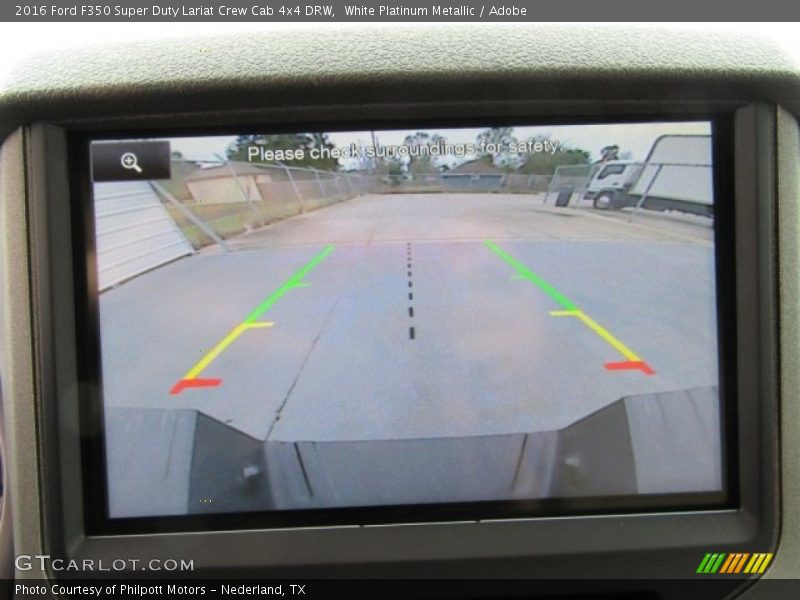 White Platinum Metallic / Adobe 2016 Ford F350 Super Duty Lariat Crew Cab 4x4 DRW