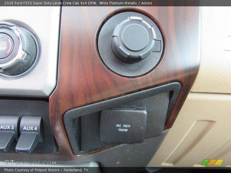 White Platinum Metallic / Adobe 2016 Ford F350 Super Duty Lariat Crew Cab 4x4 DRW