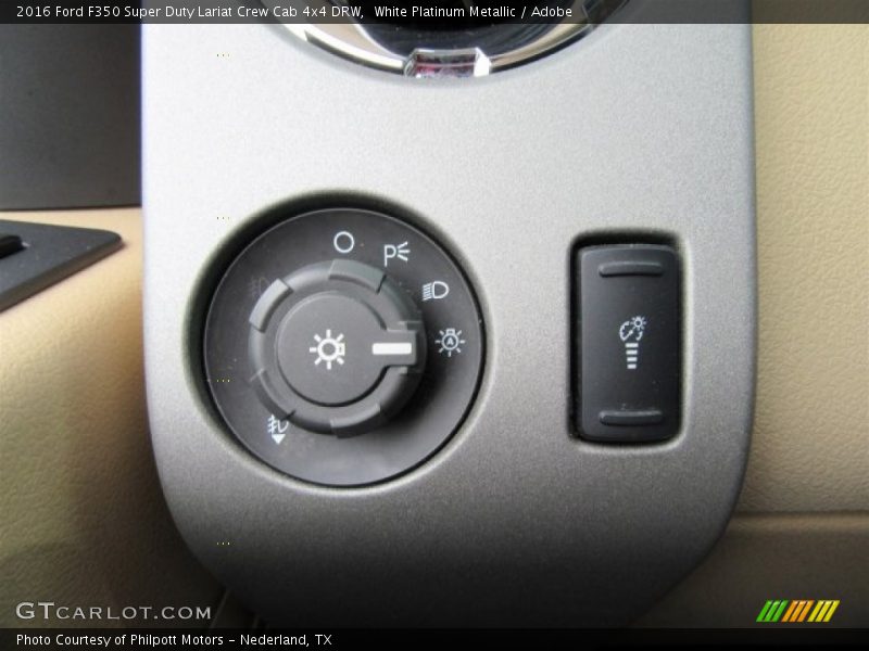 White Platinum Metallic / Adobe 2016 Ford F350 Super Duty Lariat Crew Cab 4x4 DRW