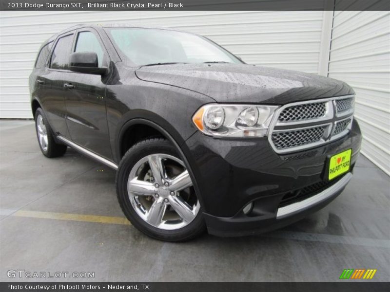 Brilliant Black Crystal Pearl / Black 2013 Dodge Durango SXT