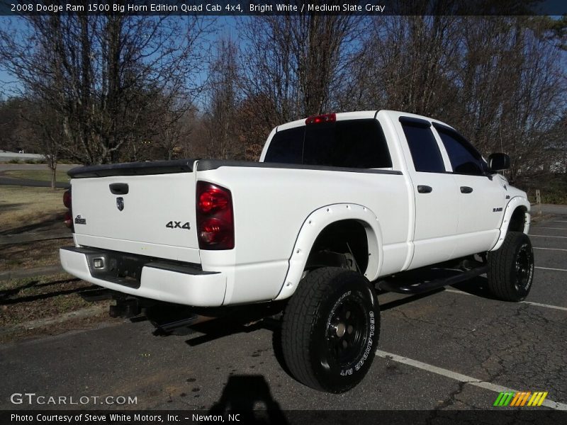Bright White / Medium Slate Gray 2008 Dodge Ram 1500 Big Horn Edition Quad Cab 4x4