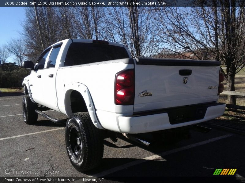 Bright White / Medium Slate Gray 2008 Dodge Ram 1500 Big Horn Edition Quad Cab 4x4