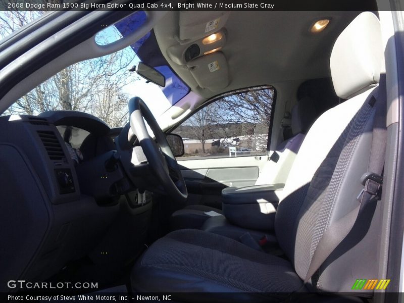 Bright White / Medium Slate Gray 2008 Dodge Ram 1500 Big Horn Edition Quad Cab 4x4
