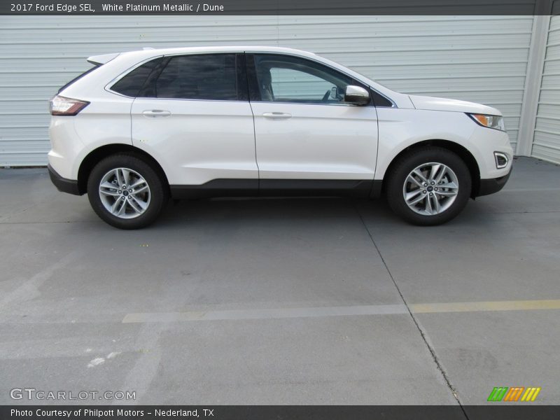 White Platinum Metallic / Dune 2017 Ford Edge SEL