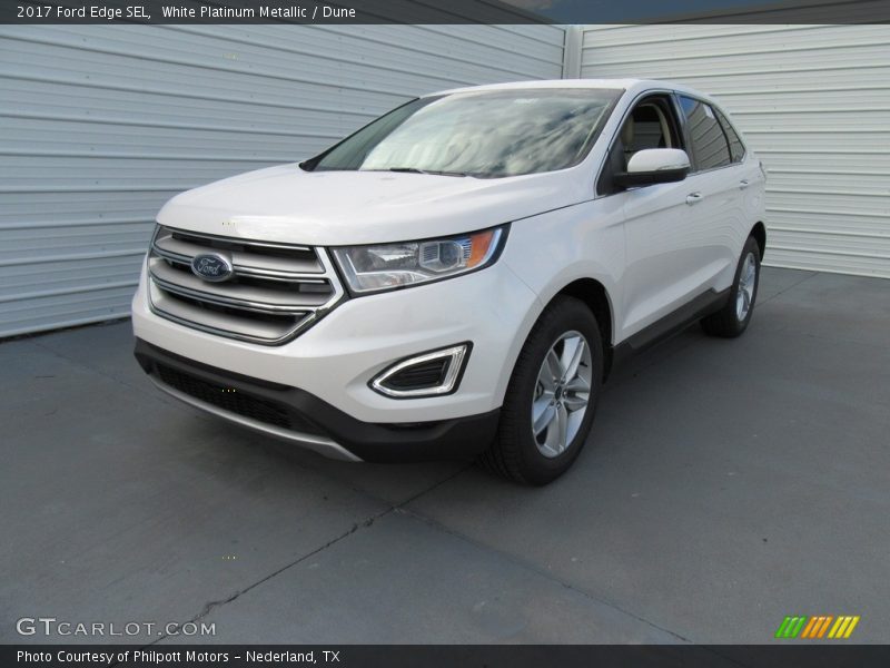 White Platinum Metallic / Dune 2017 Ford Edge SEL