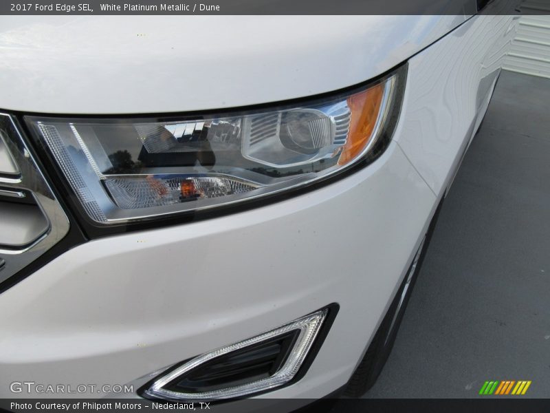 White Platinum Metallic / Dune 2017 Ford Edge SEL