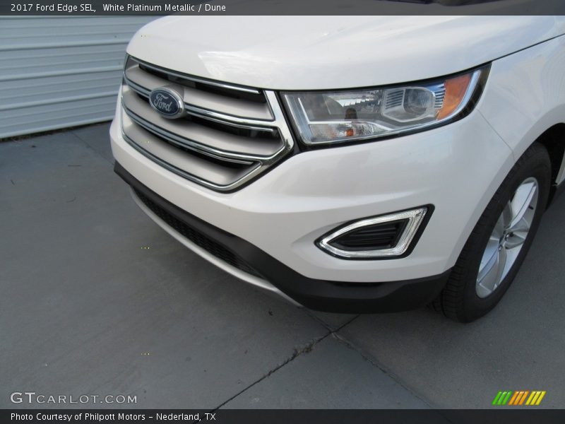White Platinum Metallic / Dune 2017 Ford Edge SEL