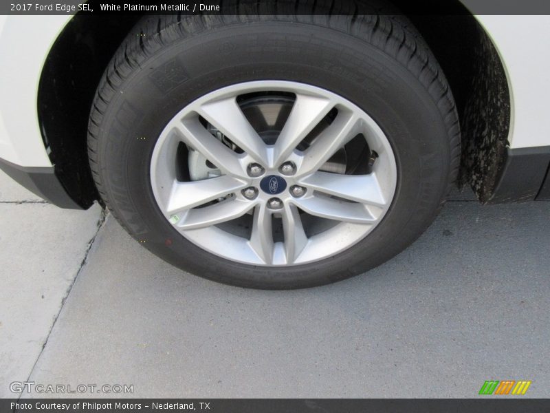 White Platinum Metallic / Dune 2017 Ford Edge SEL