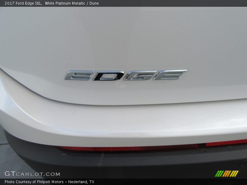 White Platinum Metallic / Dune 2017 Ford Edge SEL