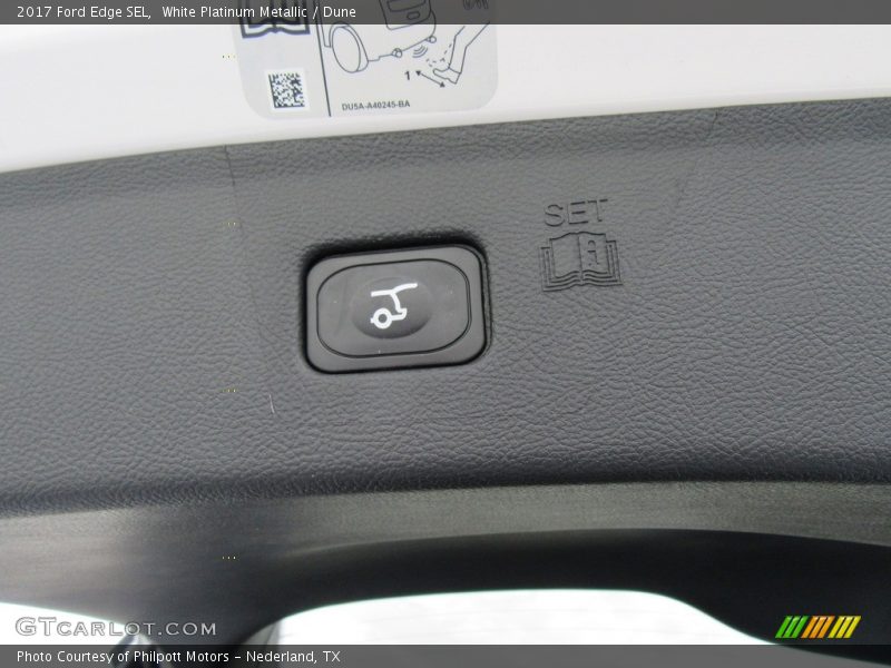 White Platinum Metallic / Dune 2017 Ford Edge SEL