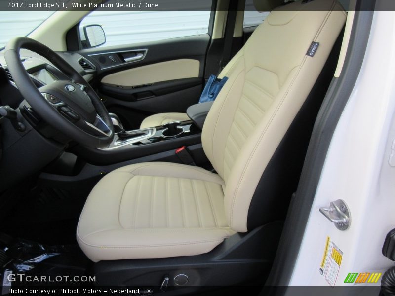 White Platinum Metallic / Dune 2017 Ford Edge SEL
