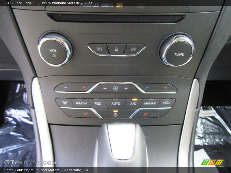 White Platinum Metallic / Dune 2017 Ford Edge SEL