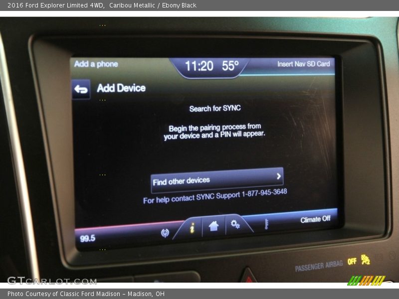 Caribou Metallic / Ebony Black 2016 Ford Explorer Limited 4WD