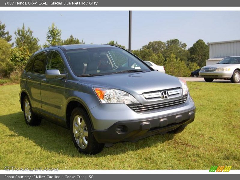 Glacier Blue Metallic / Gray 2007 Honda CR-V EX-L
