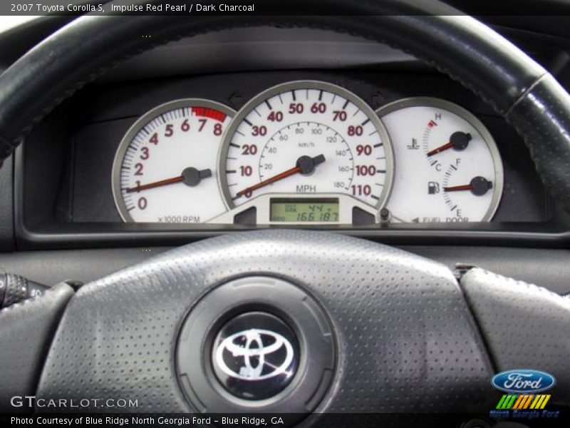 Impulse Red Pearl / Dark Charcoal 2007 Toyota Corolla S