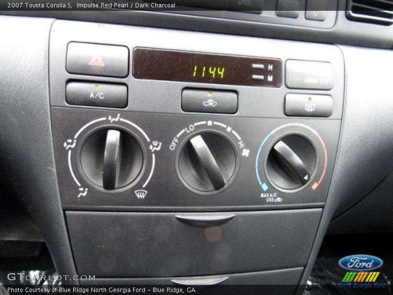 Impulse Red Pearl / Dark Charcoal 2007 Toyota Corolla S