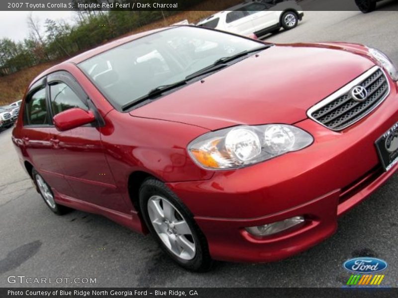 Impulse Red Pearl / Dark Charcoal 2007 Toyota Corolla S