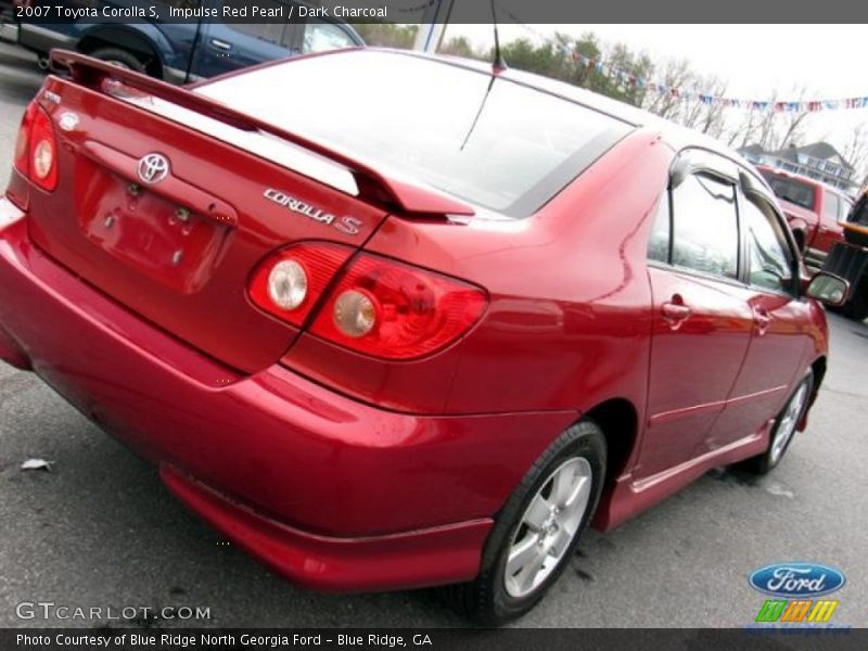 Impulse Red Pearl / Dark Charcoal 2007 Toyota Corolla S