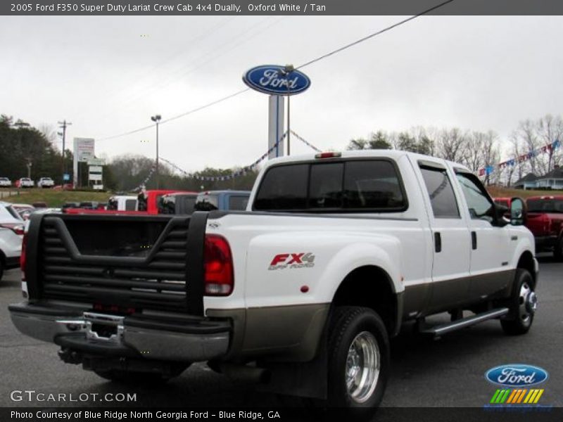 Oxford White / Tan 2005 Ford F350 Super Duty Lariat Crew Cab 4x4 Dually