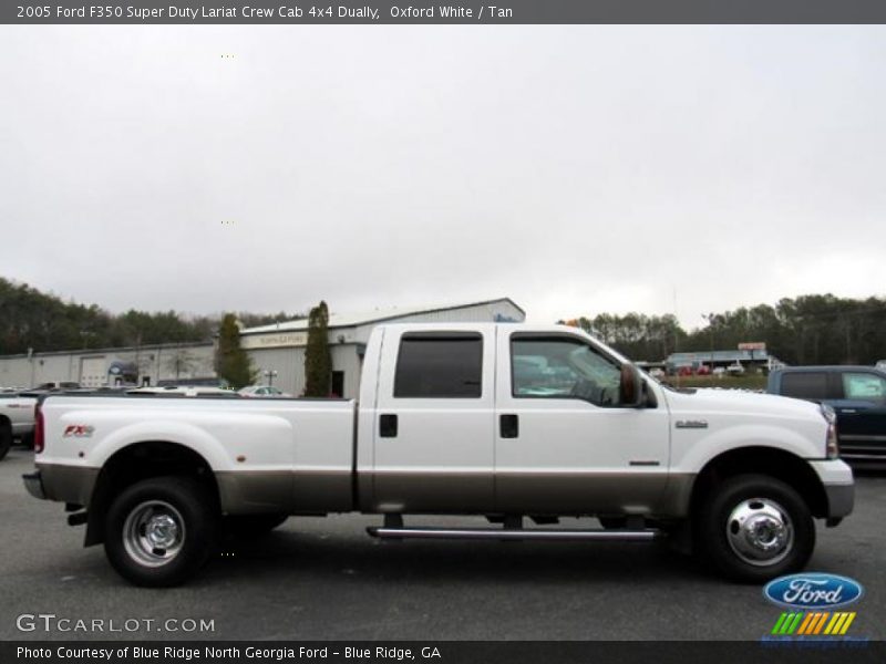 Oxford White / Tan 2005 Ford F350 Super Duty Lariat Crew Cab 4x4 Dually