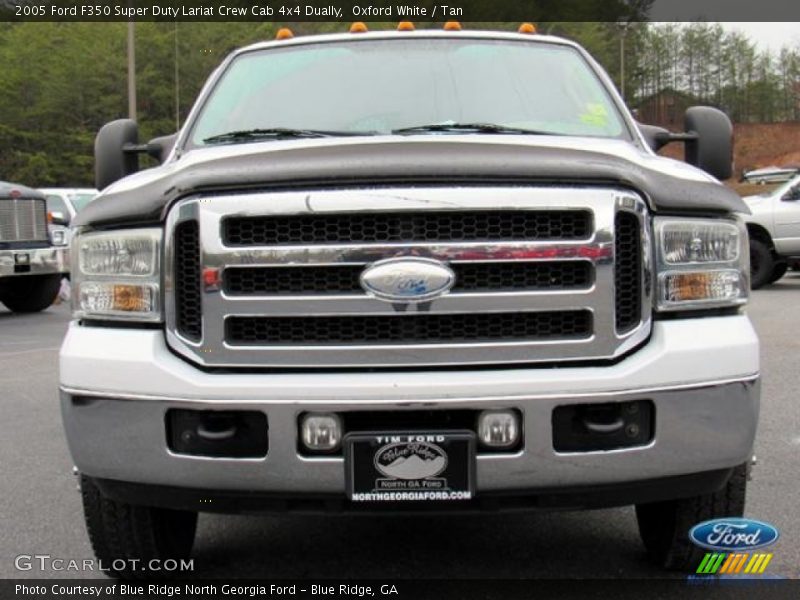 Oxford White / Tan 2005 Ford F350 Super Duty Lariat Crew Cab 4x4 Dually