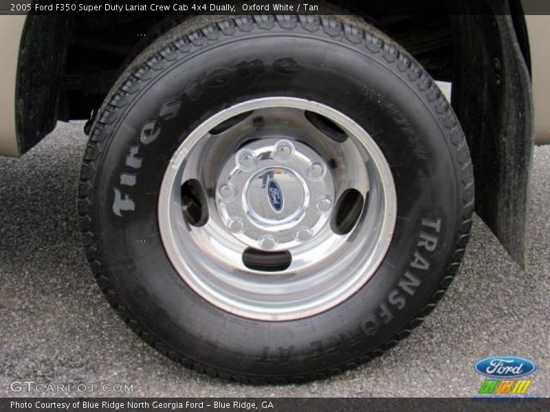 Oxford White / Tan 2005 Ford F350 Super Duty Lariat Crew Cab 4x4 Dually