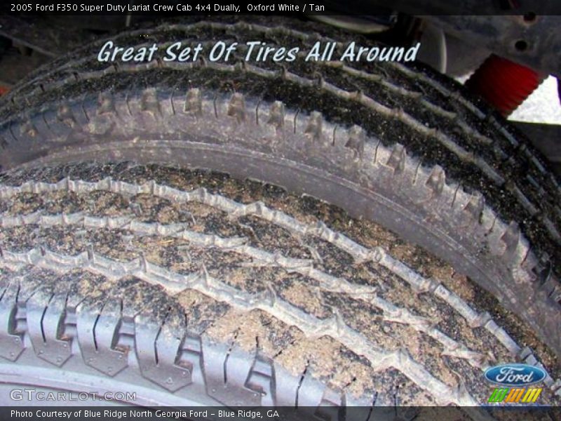 Oxford White / Tan 2005 Ford F350 Super Duty Lariat Crew Cab 4x4 Dually