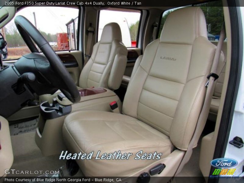 Oxford White / Tan 2005 Ford F350 Super Duty Lariat Crew Cab 4x4 Dually