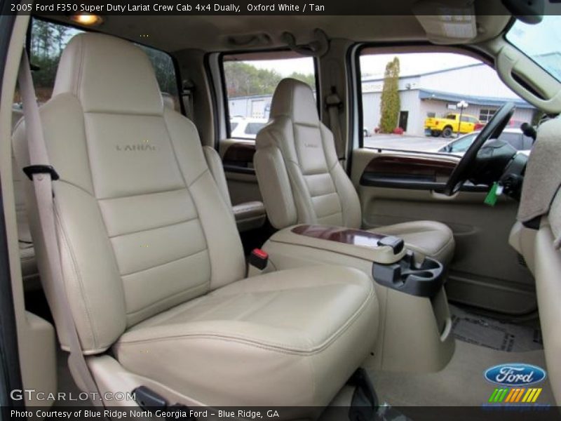 Oxford White / Tan 2005 Ford F350 Super Duty Lariat Crew Cab 4x4 Dually