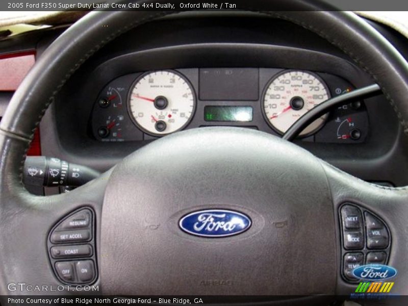 Oxford White / Tan 2005 Ford F350 Super Duty Lariat Crew Cab 4x4 Dually