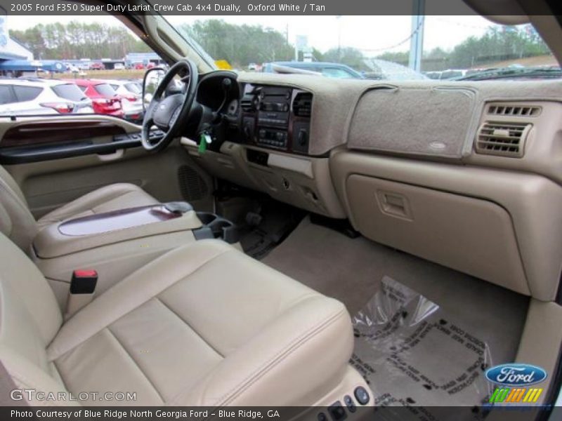 Oxford White / Tan 2005 Ford F350 Super Duty Lariat Crew Cab 4x4 Dually