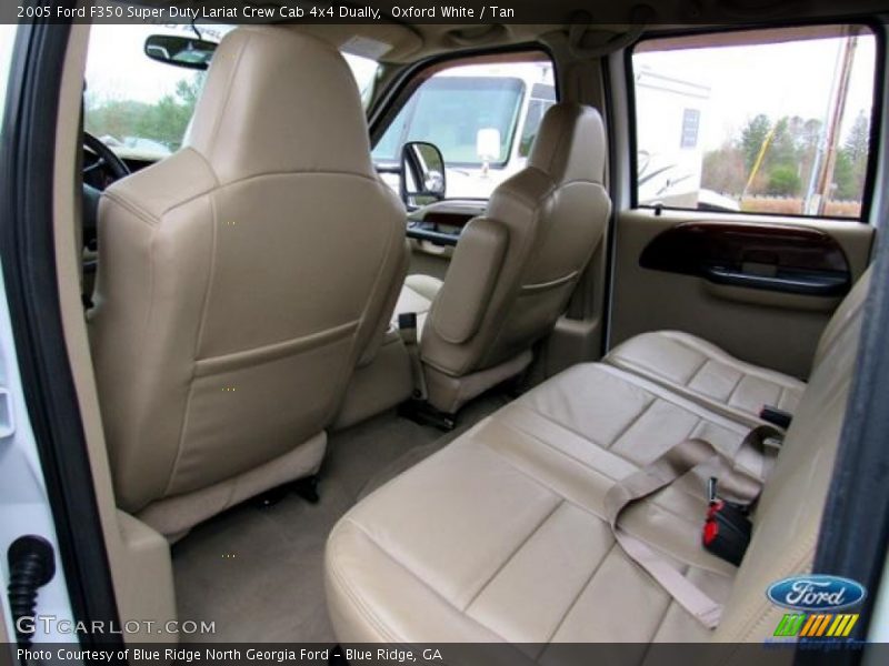 Oxford White / Tan 2005 Ford F350 Super Duty Lariat Crew Cab 4x4 Dually