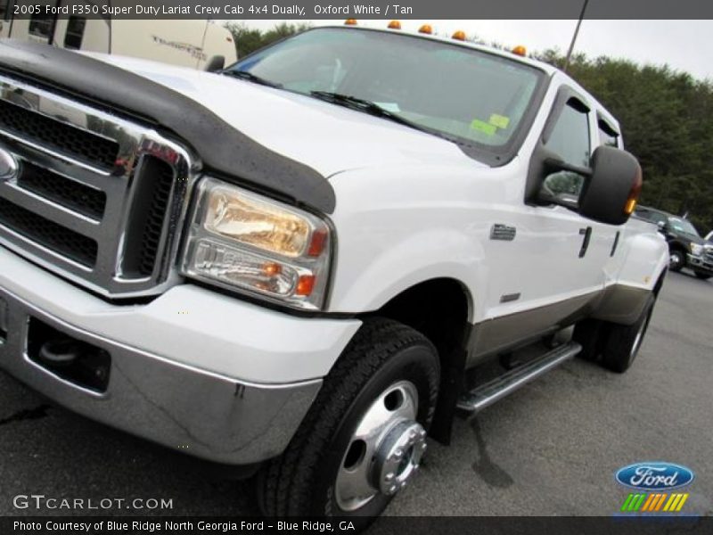 Oxford White / Tan 2005 Ford F350 Super Duty Lariat Crew Cab 4x4 Dually