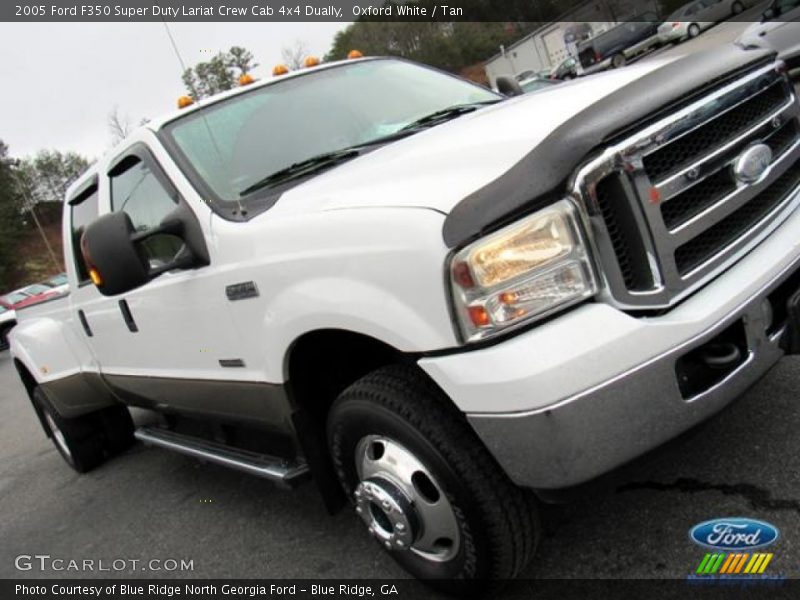 Oxford White / Tan 2005 Ford F350 Super Duty Lariat Crew Cab 4x4 Dually