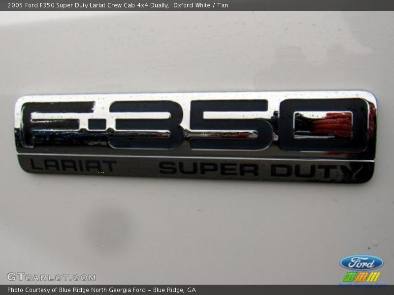 Oxford White / Tan 2005 Ford F350 Super Duty Lariat Crew Cab 4x4 Dually