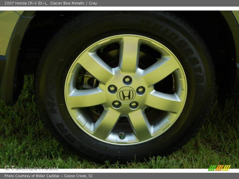 Glacier Blue Metallic / Gray 2007 Honda CR-V EX-L