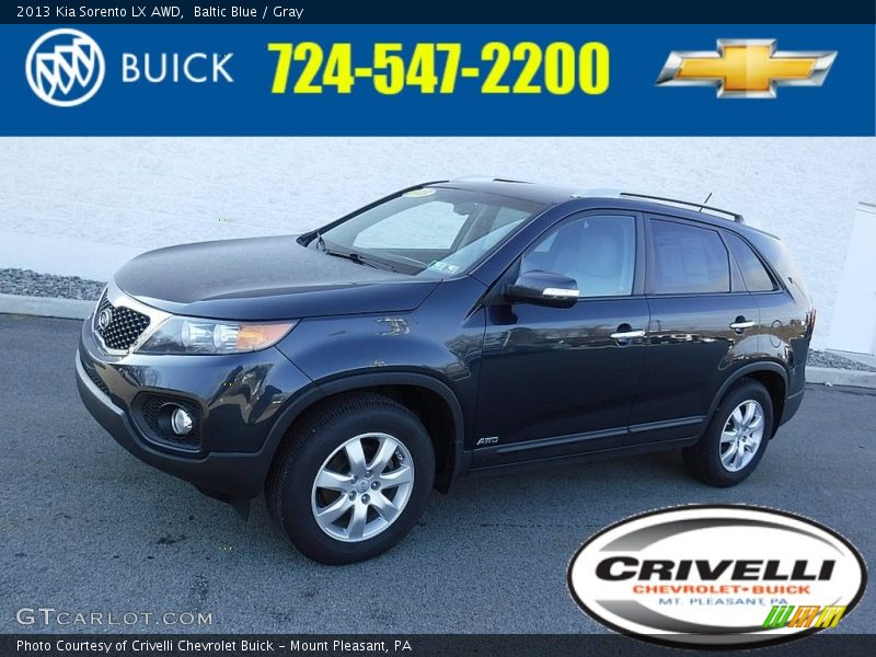 Baltic Blue / Gray 2013 Kia Sorento LX AWD