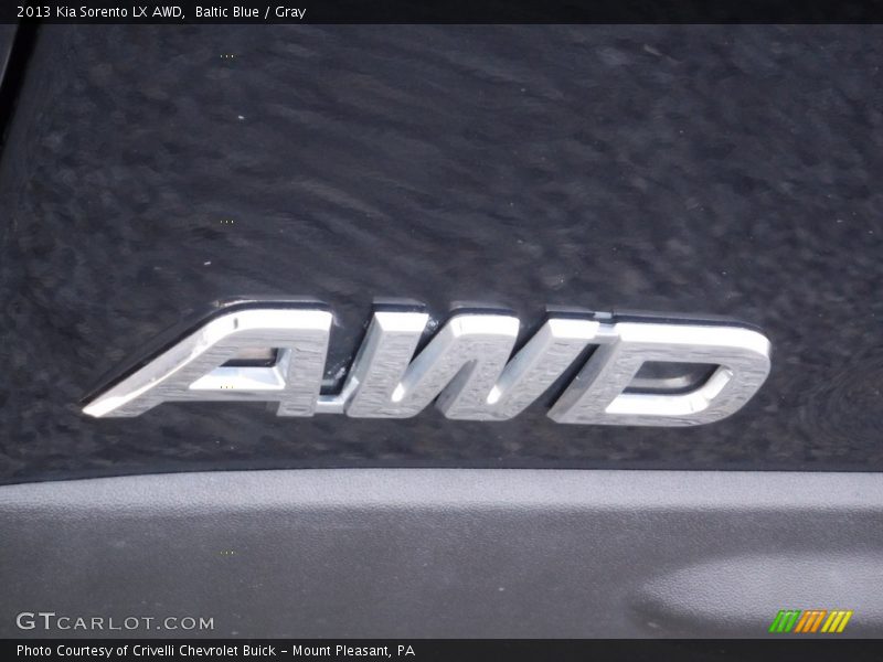 Baltic Blue / Gray 2013 Kia Sorento LX AWD