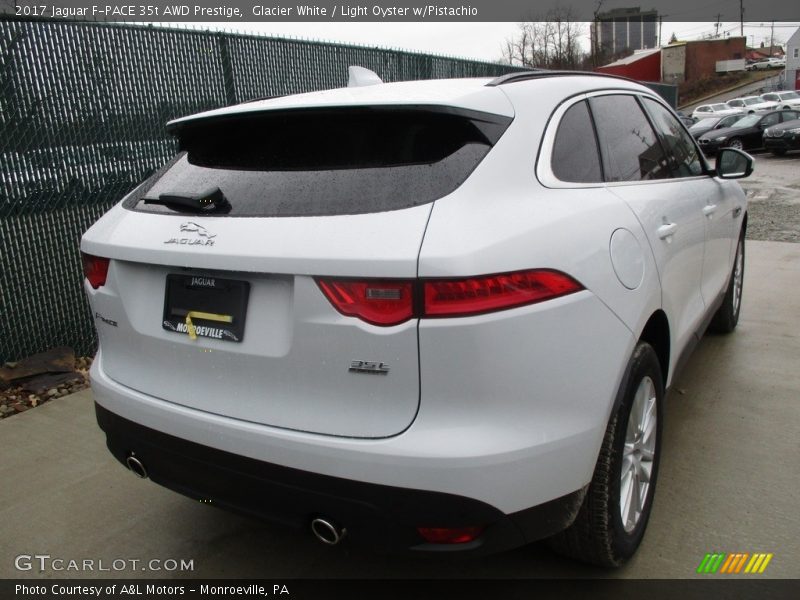 Glacier White / Light Oyster w/Pistachio 2017 Jaguar F-PACE 35t AWD Prestige