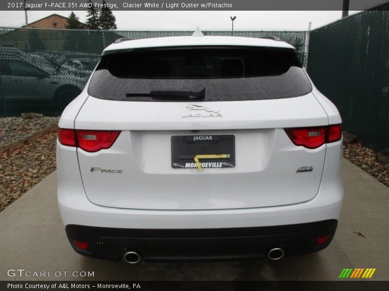 Glacier White / Light Oyster w/Pistachio 2017 Jaguar F-PACE 35t AWD Prestige