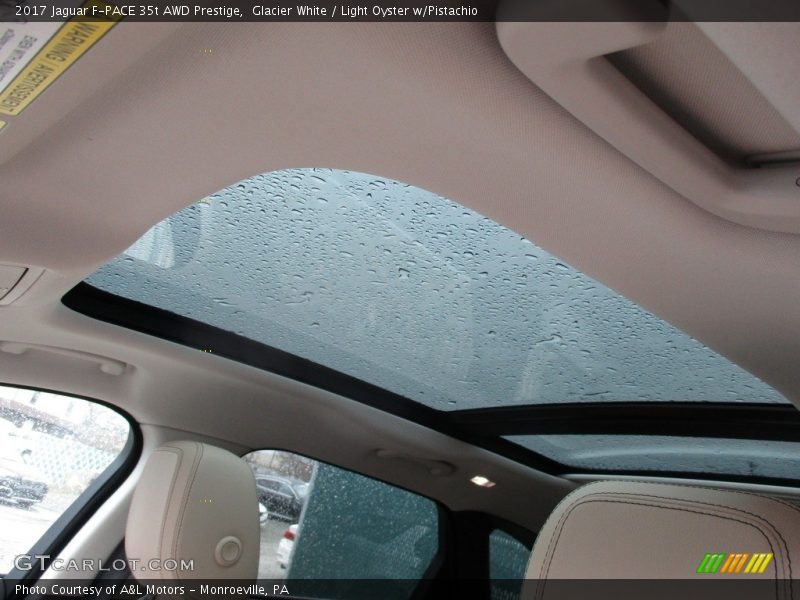 Glacier White / Light Oyster w/Pistachio 2017 Jaguar F-PACE 35t AWD Prestige