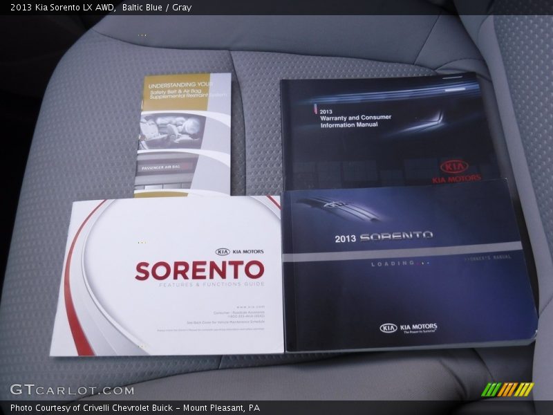 Baltic Blue / Gray 2013 Kia Sorento LX AWD