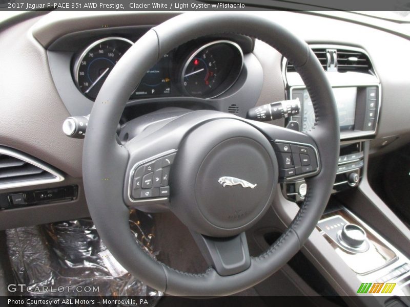 Glacier White / Light Oyster w/Pistachio 2017 Jaguar F-PACE 35t AWD Prestige