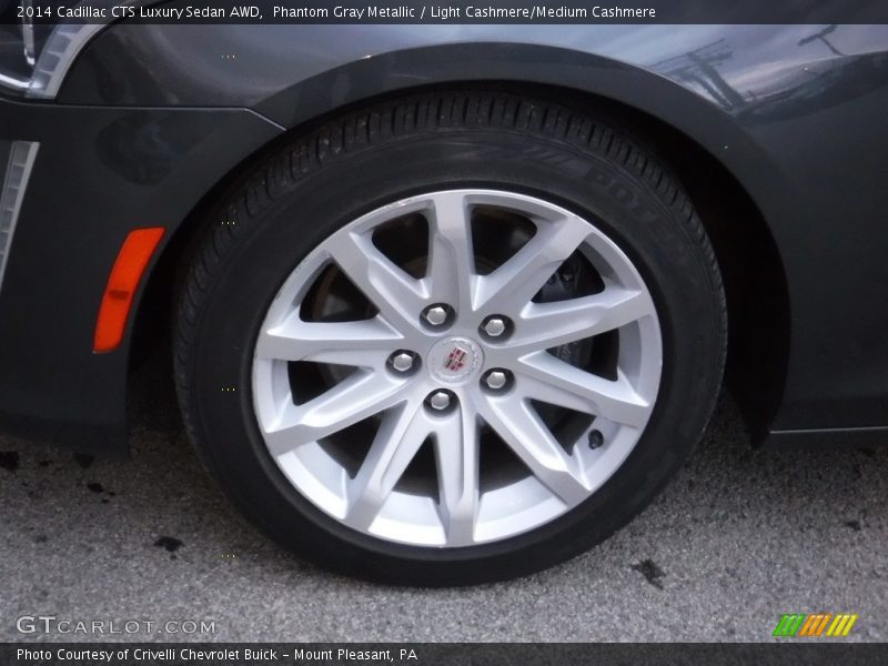 Phantom Gray Metallic / Light Cashmere/Medium Cashmere 2014 Cadillac CTS Luxury Sedan AWD