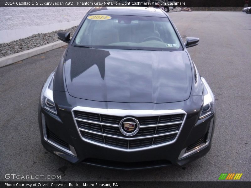 Phantom Gray Metallic / Light Cashmere/Medium Cashmere 2014 Cadillac CTS Luxury Sedan AWD