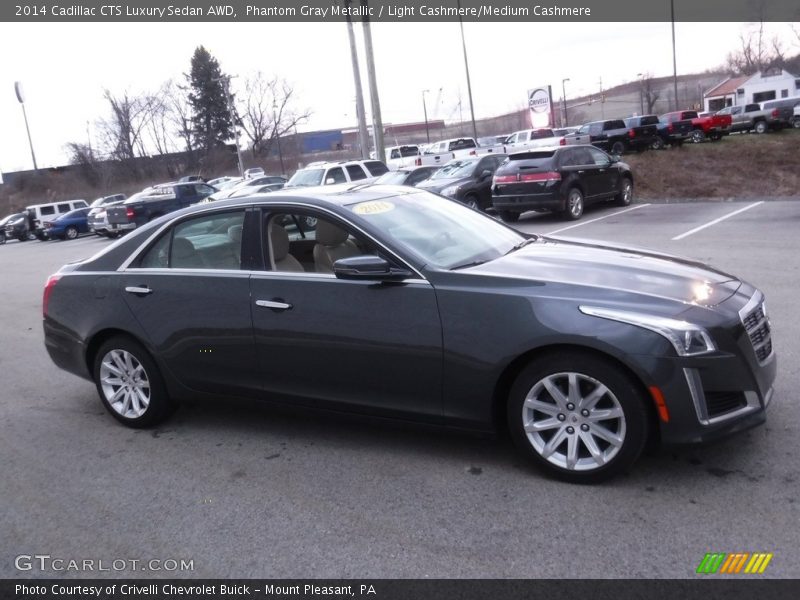 Phantom Gray Metallic / Light Cashmere/Medium Cashmere 2014 Cadillac CTS Luxury Sedan AWD